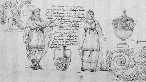 Costume d'Atrée dans la tragédie de Thyeste