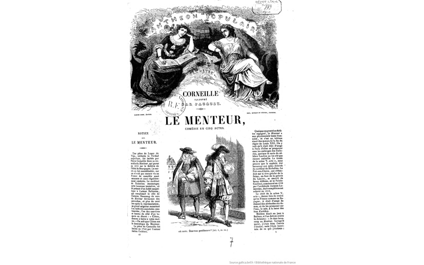 Le Menteur, édition Le Panthéon populaire illustré