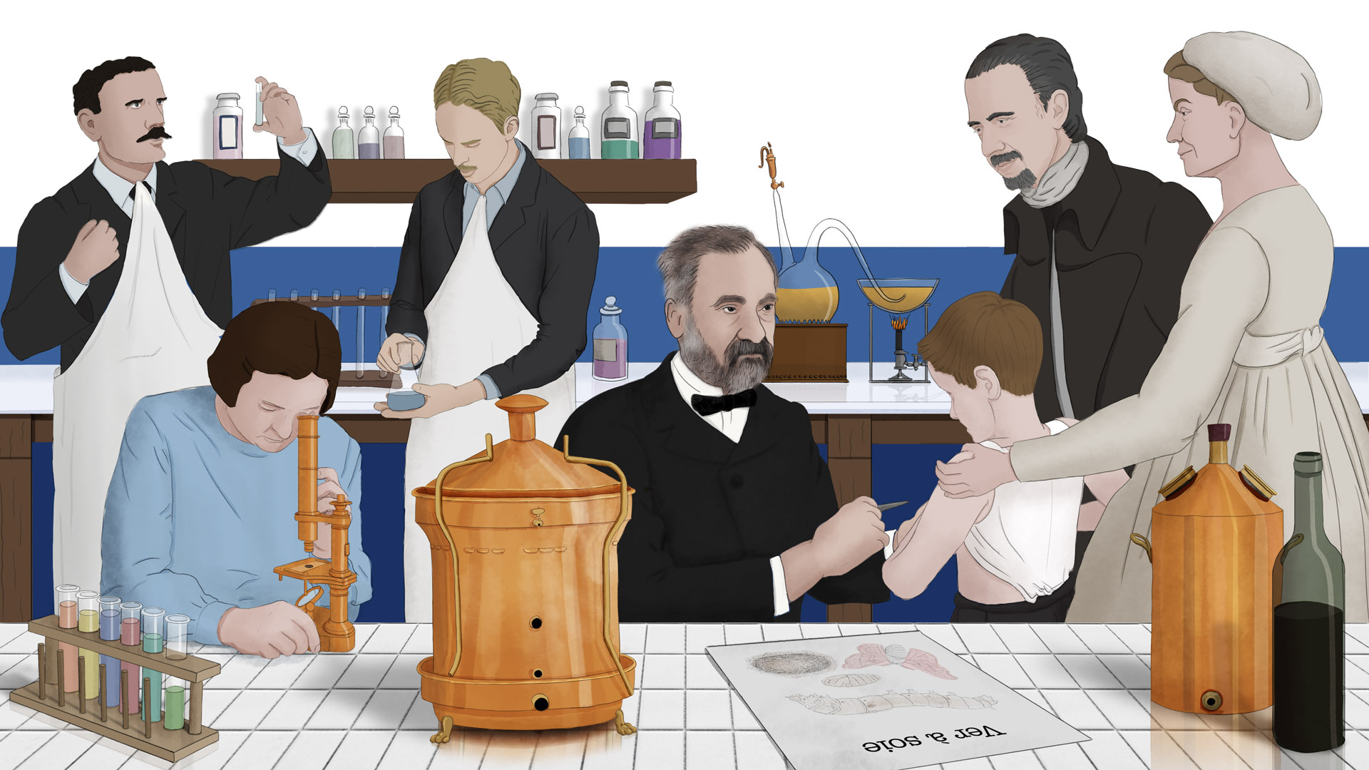 Louis Pasteur, gloire nationale et scientifique moderne © Maud Guillot / Réseau Canopé / Étincel www.reseau-canope.fr/etincel