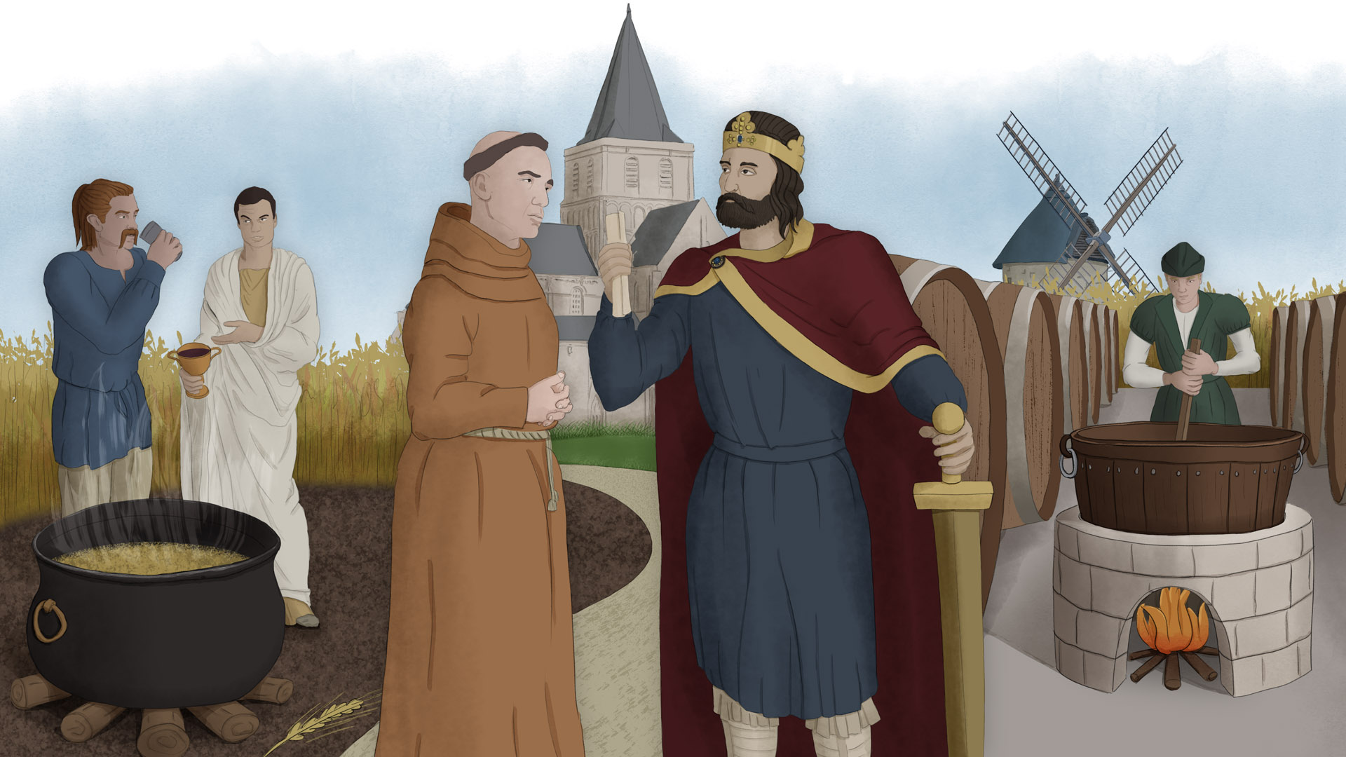 La bière, du Néolithique au Moyen Âge © Maud Guillot / Réseau Canopé / Étincel www.reseau-canope.fr/etincel