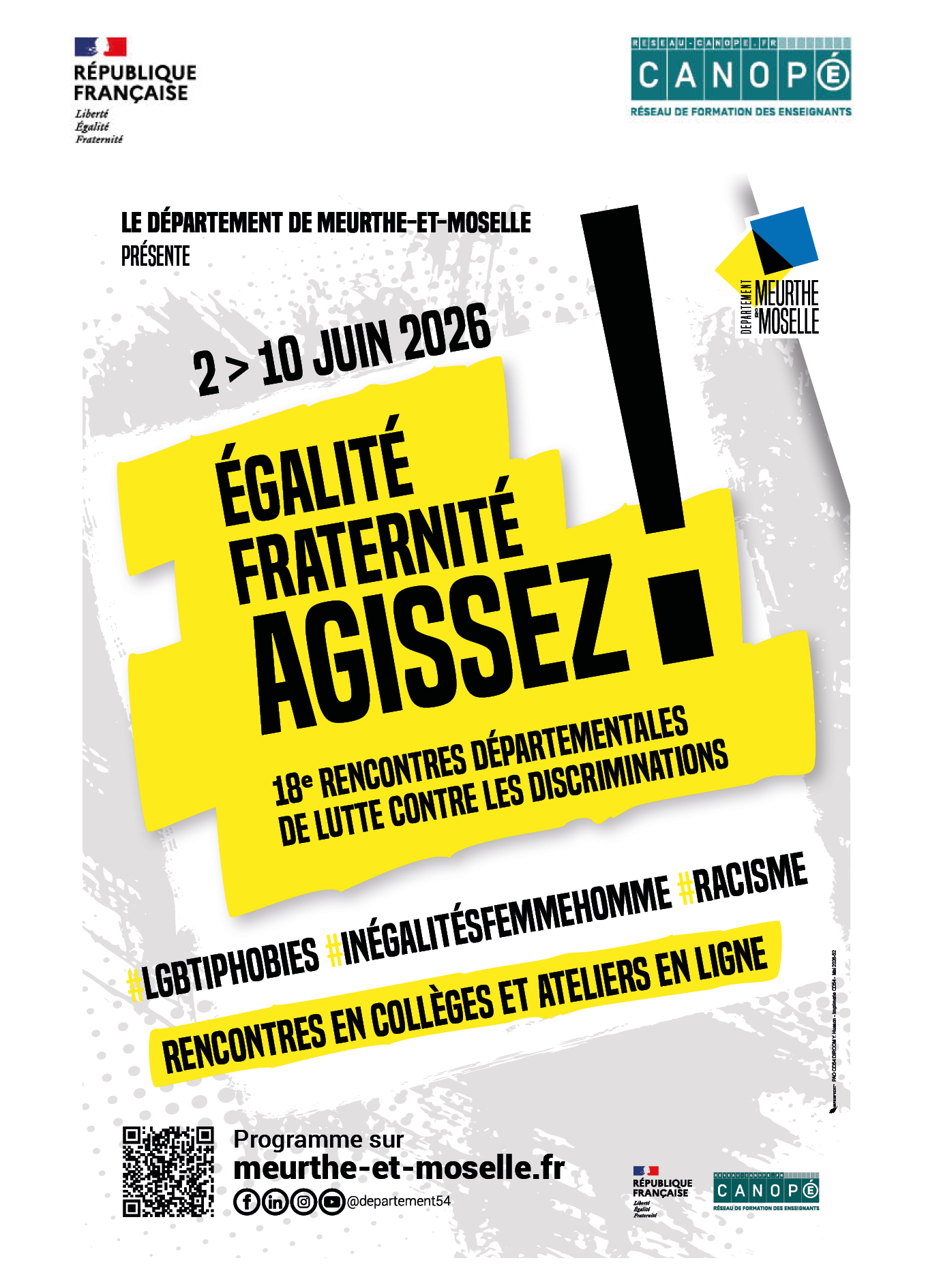 Égalité, Fraternité, Agissez ! 2 au 10 juin 2026