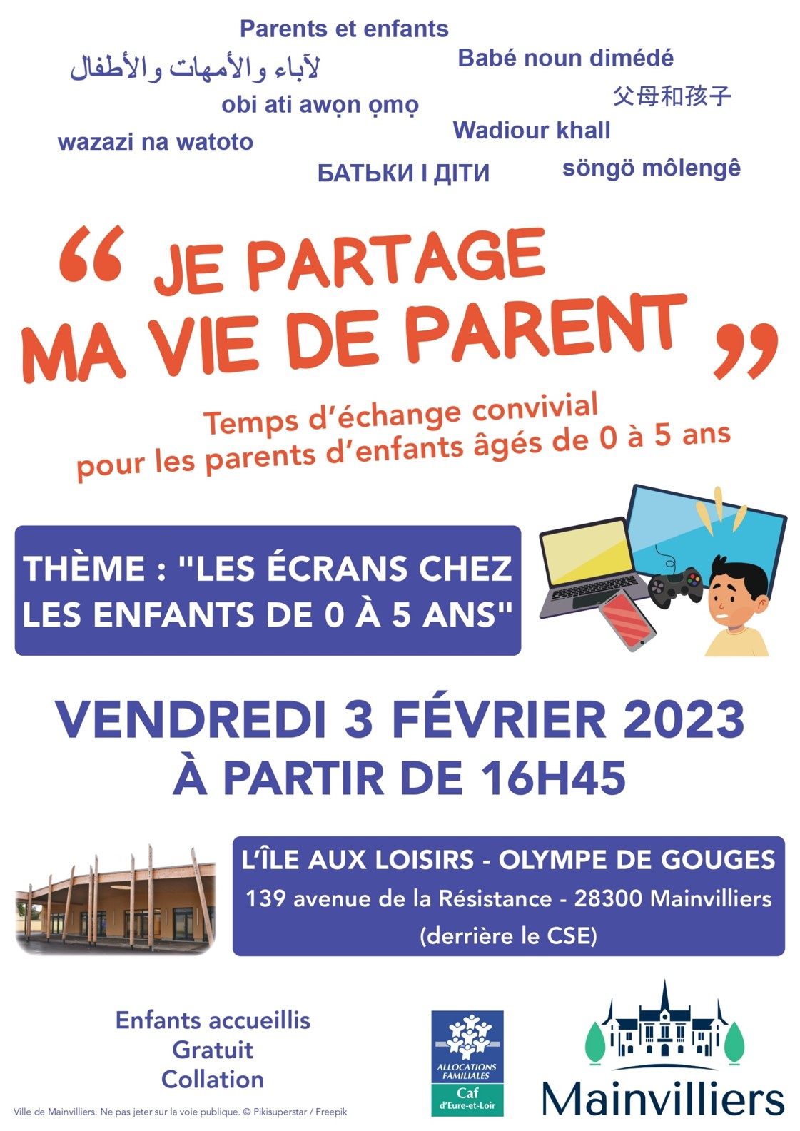 Les écrans chez les enfants de 0 à 5 ans : temps d’échange autour des effets des écrans chez les plus petits 