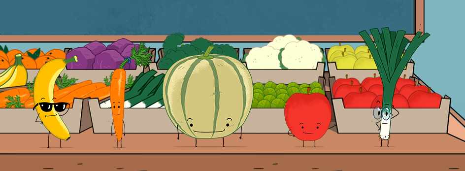 Les fruits et légumes, au tableau ! 