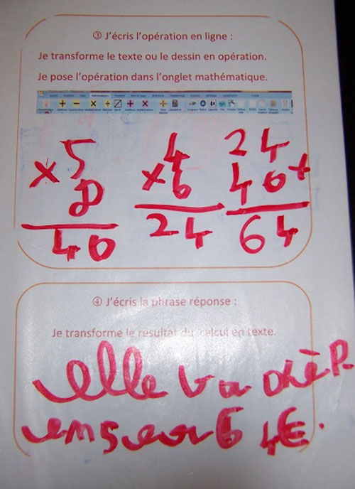 L’image est un exemple de fiche. 