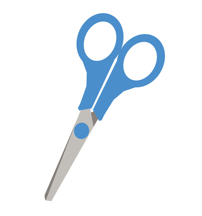 Dessin d’une paire de ciseaux.