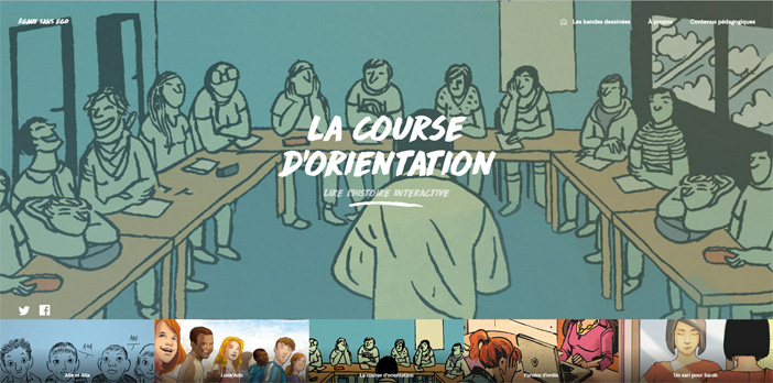 La bande dessinée La course d'orientation