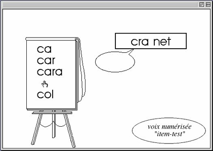 Copie d'écran du logiciel