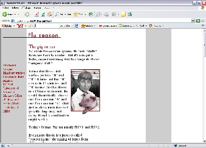 Hypertexte sur la grippe utilisé dans l'étude de Dunwoody et al. 